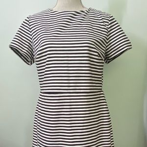 Old Navy White and Black Striped Mini Dress
